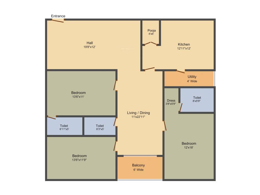 Legend Venkatesa (3BHK+3T (1,915 sq ft)   Pooja Room 1915 sq ft)