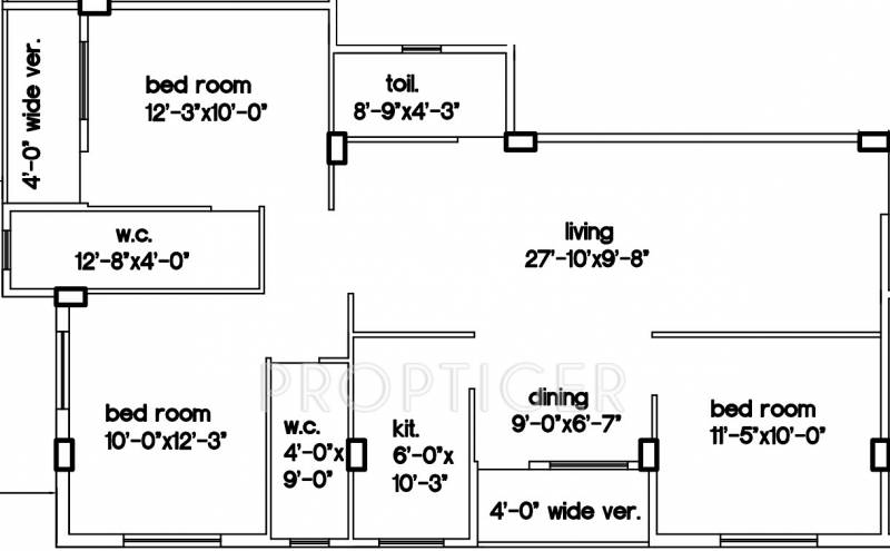 Loharuka Green Residency (3BHK+3T (1,375 sq ft) 1375 sq ft)