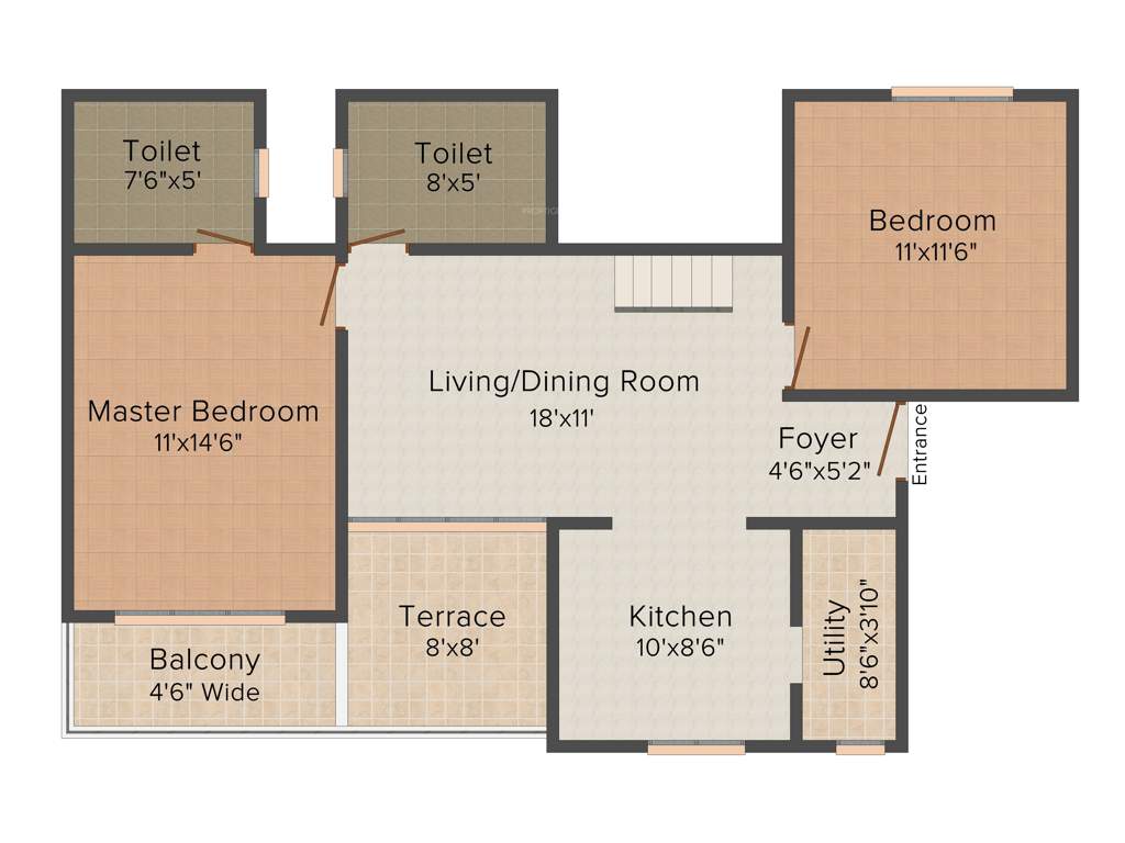 Brightwave King George Avenue (3BHK+3T (1,545 sq ft) 1545 sq ft)