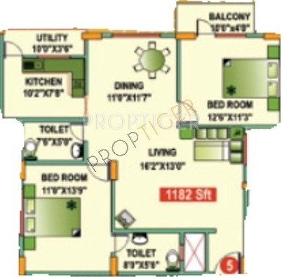 Mahaveer Ridge (2BHK+2T (1,182 sq ft) 1182 sq ft) Mahaveer Ridge (2BHK+2T (1,182 sq ft) 1182 sq ft)