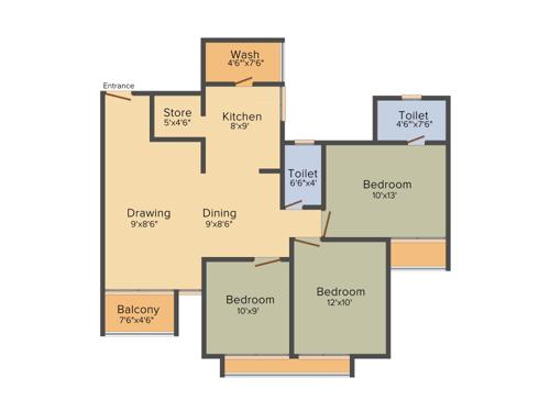 Dharmadev Neelkanth Riverview (3BHK+3T (1,500 sq ft) Pooja Room 1500 sq ft) Dharmadev Neelkanth Riverview (3BHK+3T (1,500 sq ft) Pooja Room 1500 sq ft)