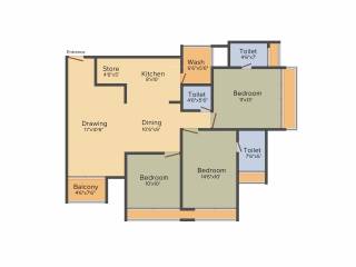 Dharmadev Neelkanth Riverview (3BHK+3T (1,750 sq ft) 1750 sq ft)