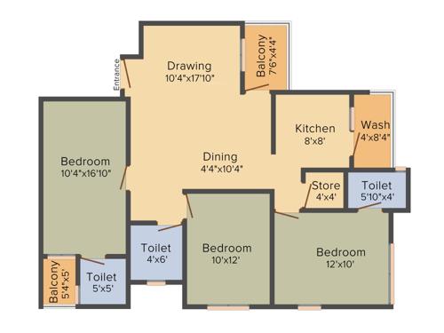 Aroma Aakruti Heights (3BHK+3T (1,575 sq ft) 1575 sq ft) Aroma Aakruti Heights (3BHK+3T (1,575 sq ft) 1575 sq ft)
