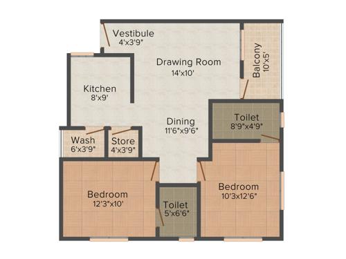 Deep Indraprasth 9 Hibiscus (2BHK+2T (1,200 sq ft) 1200 sq ft) Deep Indraprasth 9 Hibiscus (2BHK+2T (1,200 sq ft) 1200 sq ft)