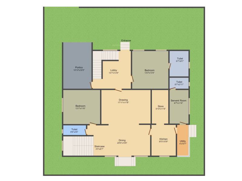 Larica Green Hamlet (5BHK+5T (3,878 sq ft)   Servant Room 3878 sq ft)