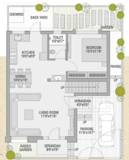  galaxy bungalows Floor Plan Ground Floor Plan