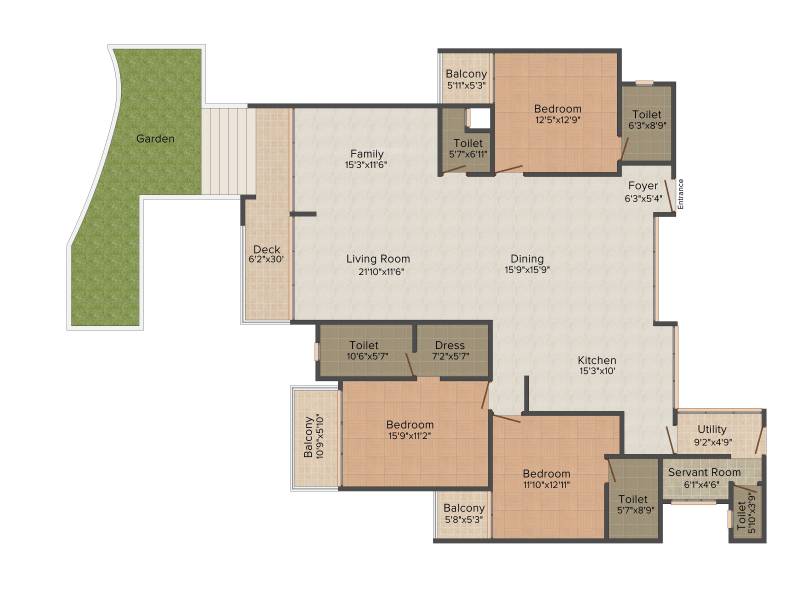 Century Renata (4BHK+5T (4,969 sq ft)   Servant Room 4969 sq ft)