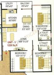 Dreamz Infra Siri gardenia (3BHK+3T (1,220 sq ft) 1220 sq ft) Dreamz Infra Siri gardenia (3BHK+3T (1,220 sq ft) 1220 sq ft)