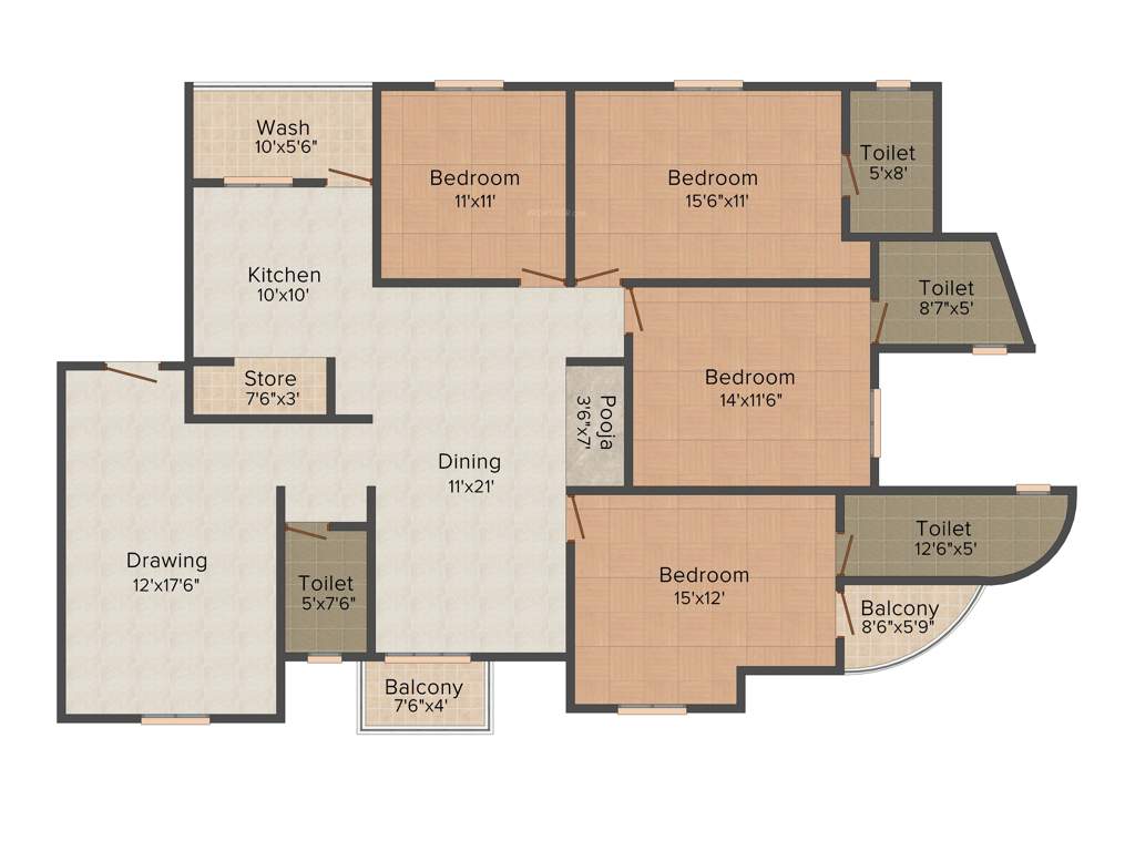 Himalaya Buildcon Oasis 4BHK+4T (2,790 sq ft)