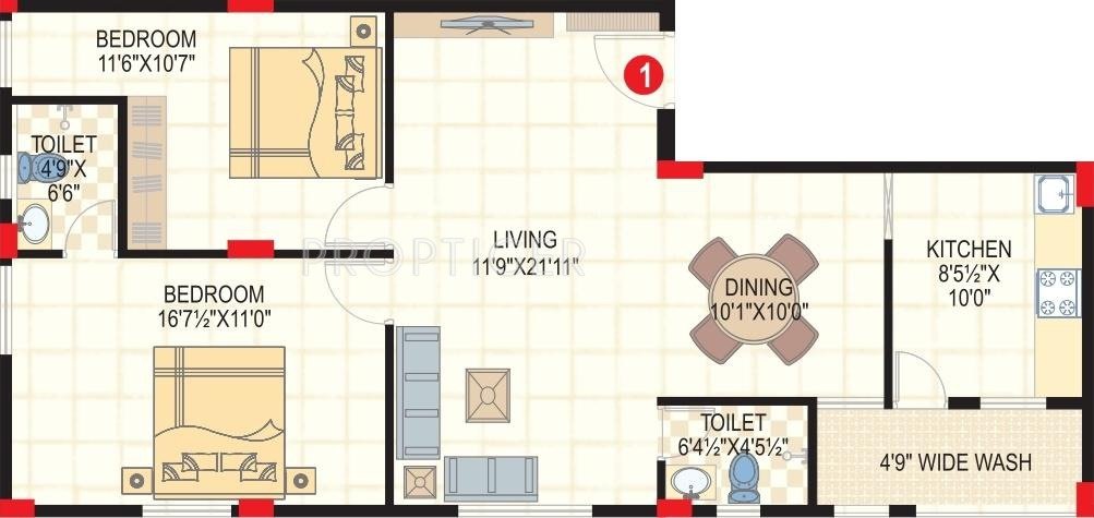 Cecon Manor (2BHK+2T (1,200 sq ft) 1200 sq ft)