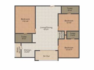 Anuhar Orange Springs (3BHK+3T (1,566 sq ft) 1566 sq ft) Anuhar Orange Springs (3BHK+3T (1,566 sq ft) 1566 sq ft)