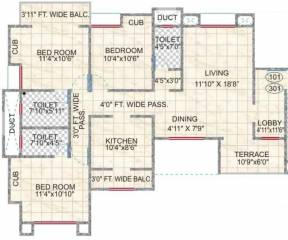 Sujay Windchime Homes (3BHK+3T (1,520 sq ft) 1520 sq ft)