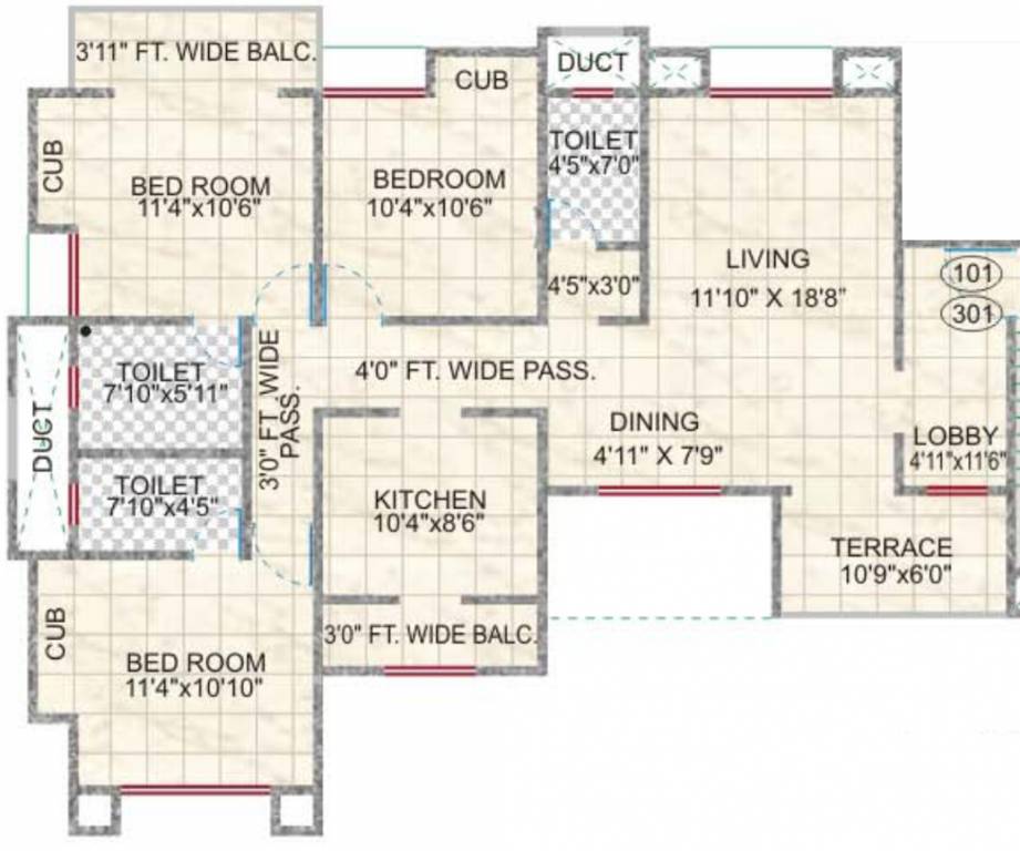 Sujay Windchime Homes (3BHK+3T (1,520 sq ft) 1520 sq ft)