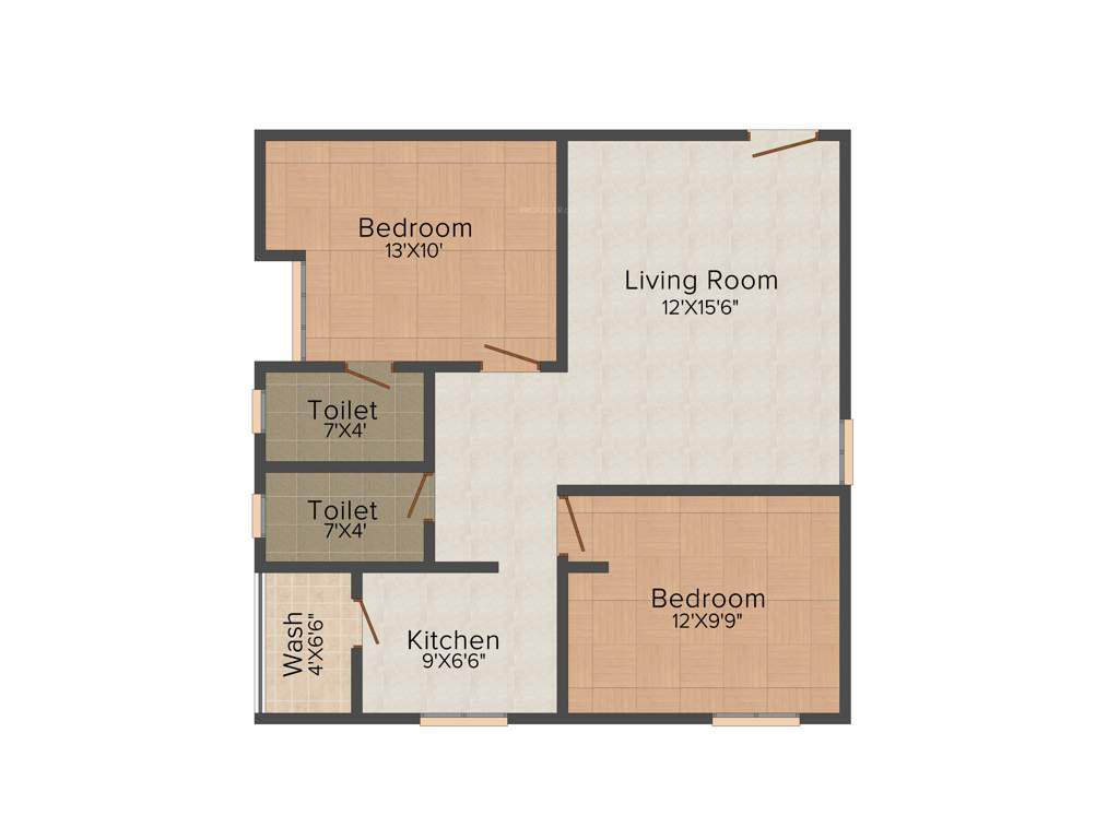 EAPL Sri Tirumala Flora (2BHK+2T (990 sq ft) 990 sq ft)