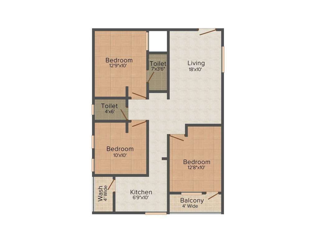 EAPL Sri Tirumala Harmony (3BHK+2T (1,143 sq ft) 1143 sq ft)