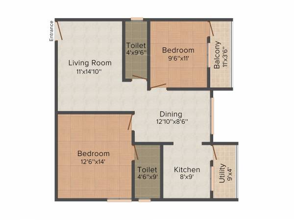 Eternity Astral (2BHK+2T (1,065 sq ft) 1065 sq ft) Eternity Astral (2BHK+2T (1,065 sq ft) 1065 sq ft)