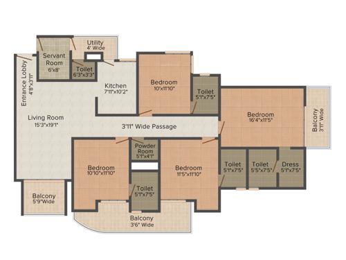 Essem Ele Vana (4BHK+4T (3,080 sq ft) + Servant Room 3080 sq ft)