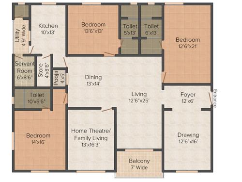 Vamsiram Jyothi Anri (3BHK+3T (3,125 sq ft) + Pooja Room 3125 sq ft)