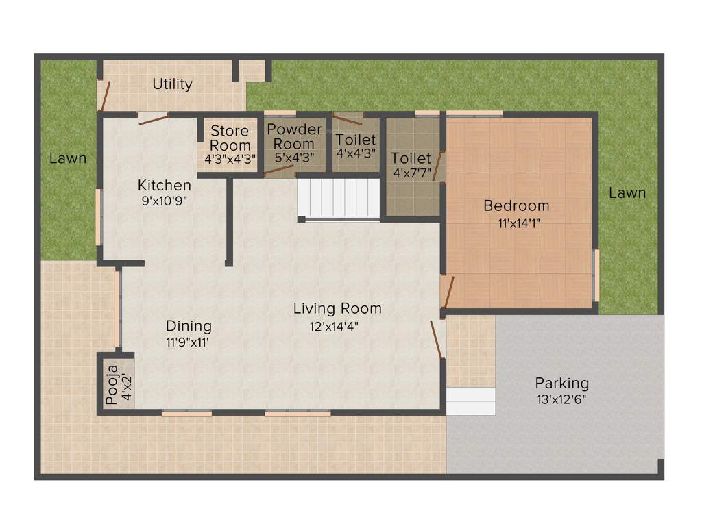 Oorjita Grand Vie II (3BHK+3T (1,958 sq ft) 1958 sq ft)
