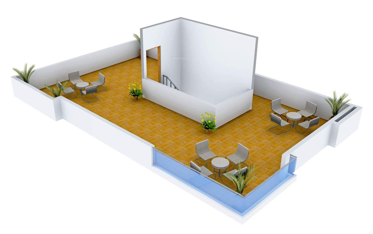 Oorjita Grand Vie II (3BHK+3T (1,958 sq ft) 1958 sq ft)