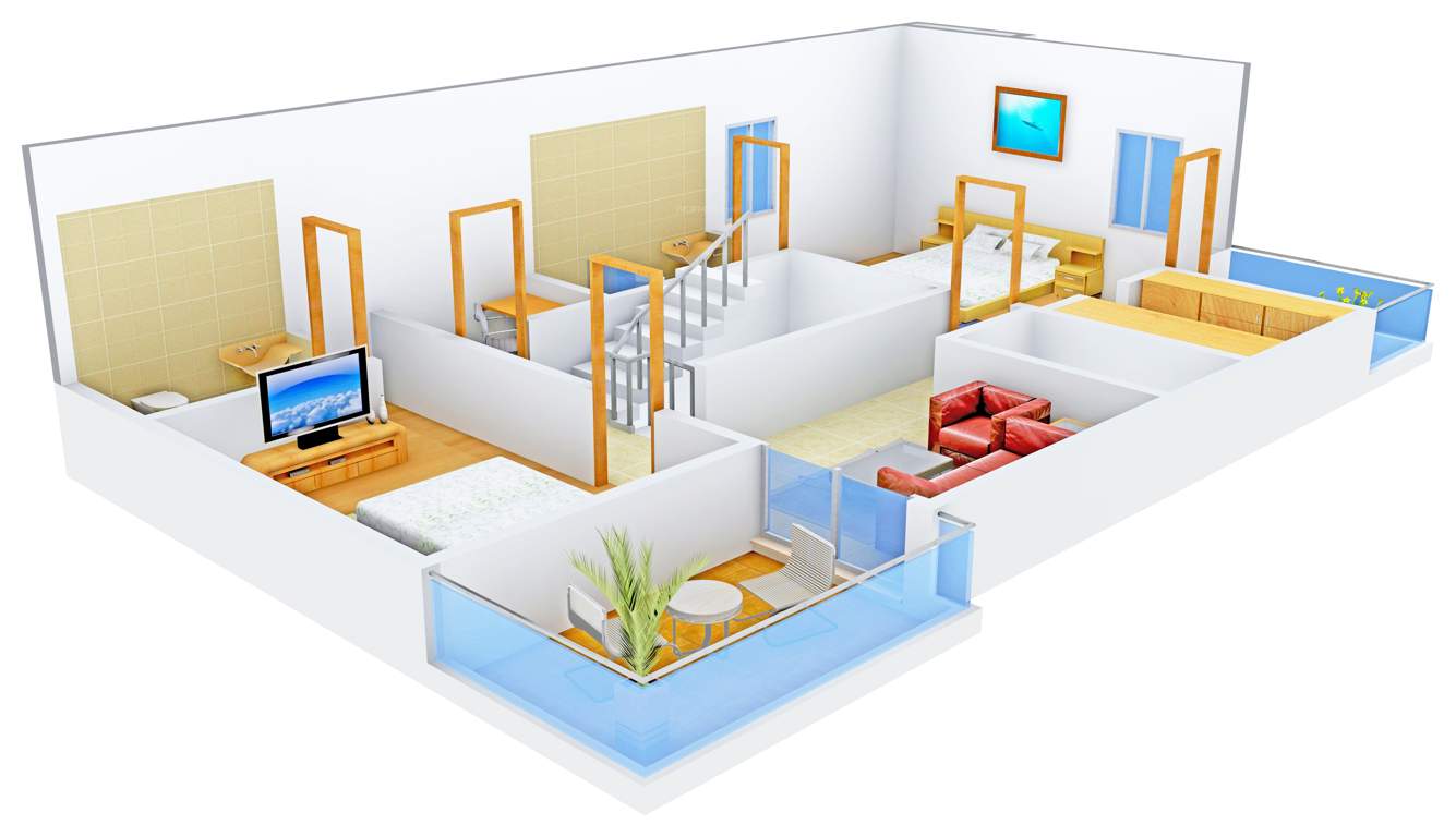 Oorjita Grand Vie II (3BHK+3T (1,958 sq ft) 1958 sq ft)