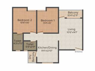 Jalan Eco Valley (2BHK+2T (800 sq ft) 800 sq ft) Jalan Eco Valley (2BHK+2T (800 sq ft) 800 sq ft)