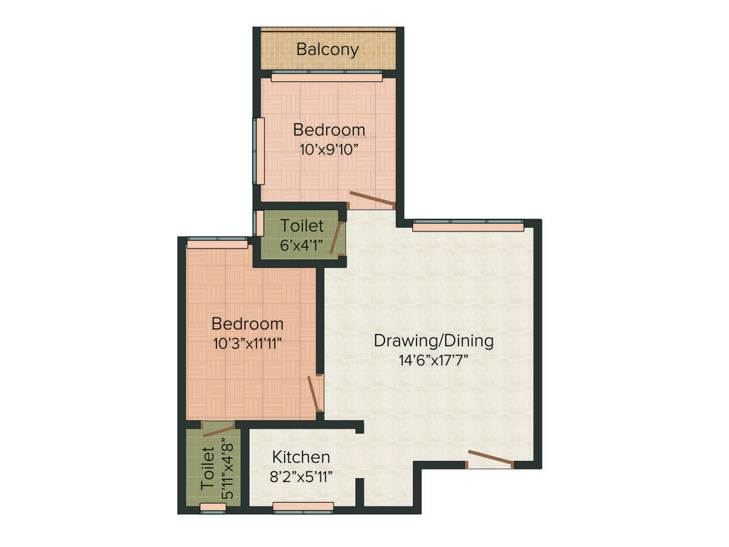 Jai Vinayak Vinayak Pride (2BHK+2T (979 sq ft) 979 sq ft)