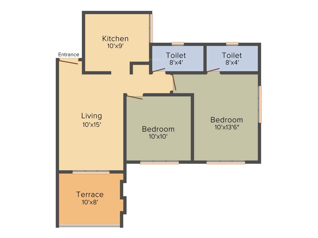 Kharde Patil Gurukunj (2BHK+2T (970 sq ft) 970 sq ft)