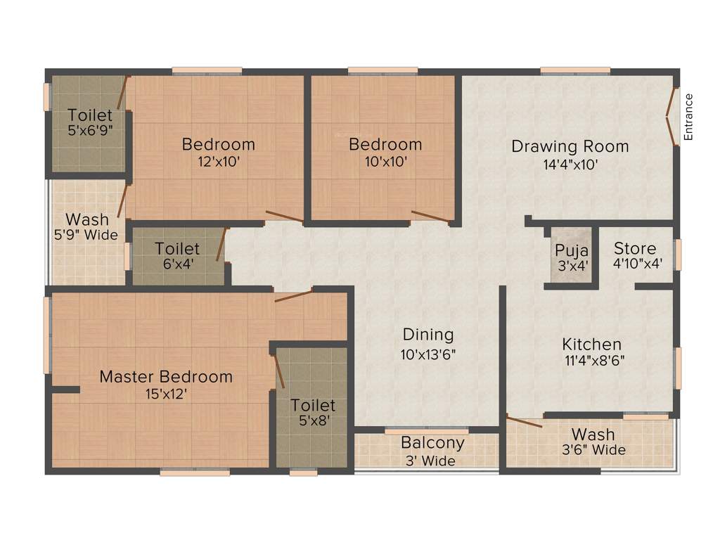 Asvasidh Nest 2 (3BHK+3T (1,750 sq ft) Pooja Room 1750 sq ft)