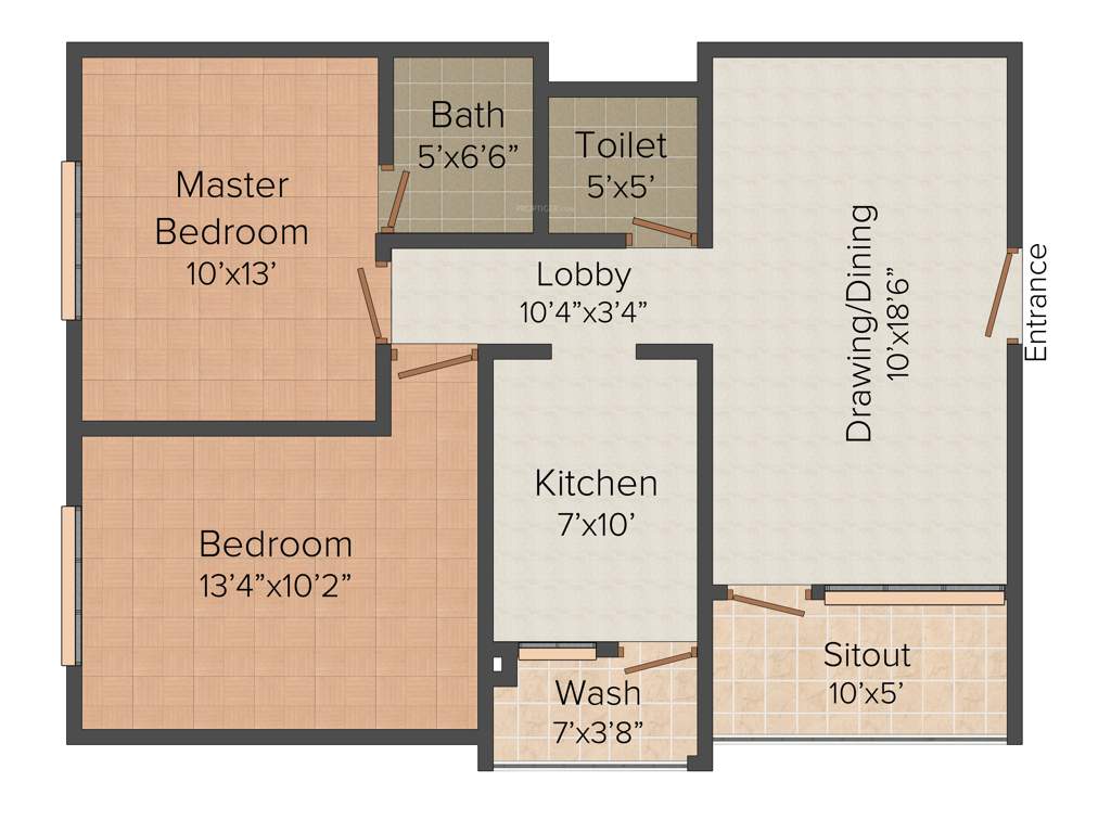 Sunil Emerald Court (2BHK+2T (1,169 sq ft) 1169 sq ft)