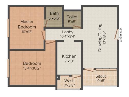 Sunil Emerald Court (2BHK+2T (1,169 sq ft) 1169 sq ft) Sunil Emerald Court (2BHK+2T (1,169 sq ft) 1169 sq ft)
