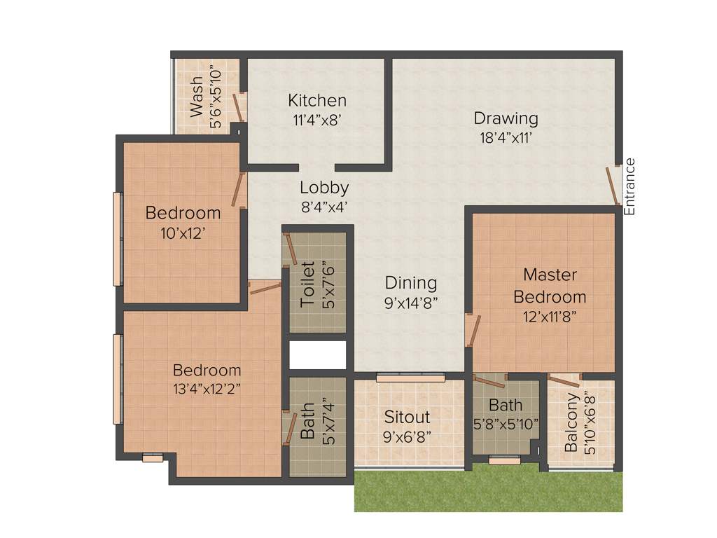 Sunil Emerald Court (3BHK+3T (1,708 sq ft) 1708 sq ft)