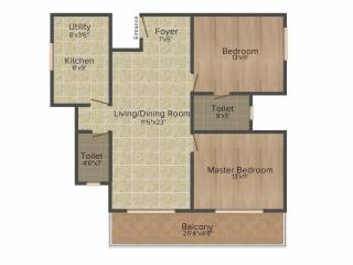 Suvastu Oak Leaf (2BHK+2T (1,266 sq ft) 1266 sq ft)