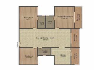 Suvastu Oak Leaf (3BHK+3T (1,717 sq ft) 1717 sq ft)