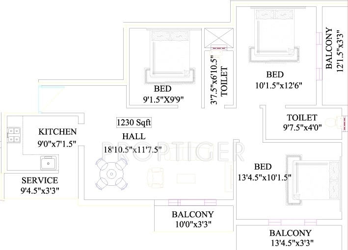 Sankar Yatra 2 (3BHK+2T (1,230 sq ft) 1230 sq ft) Sankar Yatra 2 (3BHK+2T (1,230 sq ft) 1230 sq ft)