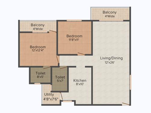 Dhruthi Tranquil Towers (2BHK+2T (1,240 sq ft) 1240 sq ft) Dhruthi Tranquil Towers (2BHK+2T (1,240 sq ft) 1240 sq ft)