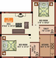 MS Apple Tree (2BHK+2T (830 sq ft) 830 sq ft) MS Apple Tree (2BHK+2T (830 sq ft) 830 sq ft)