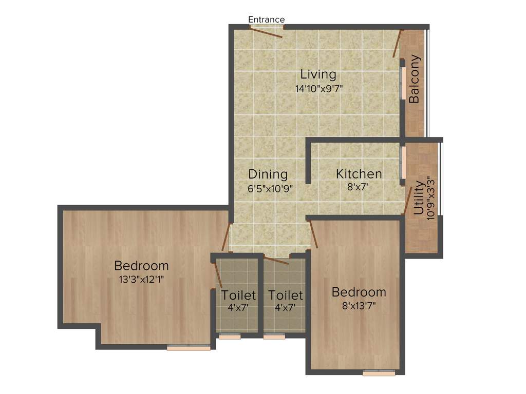 Opera Opera Fortune (2BHK+2T (961 sq ft) 961 sq ft)