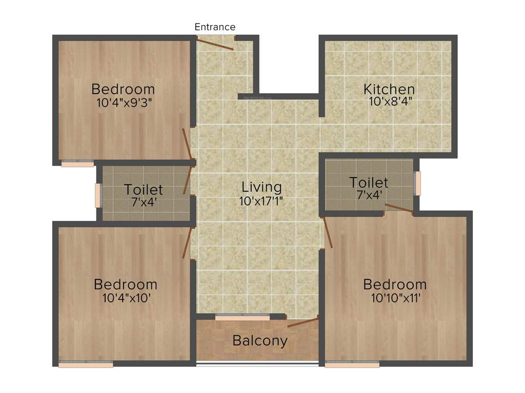 Opera Opera Fortune (3BHK+2T (1,140 sq ft) 1140 sq ft)