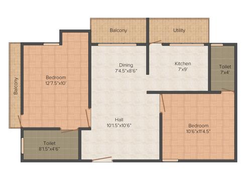 Sree Guru Prasanna (2BHK+2T (904 sq ft) 904 sq ft)
