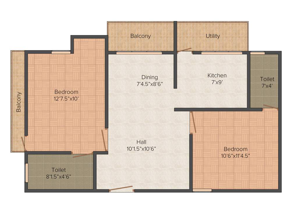 Sree Guru Prasanna (2BHK+2T (904 sq ft) 904 sq ft)