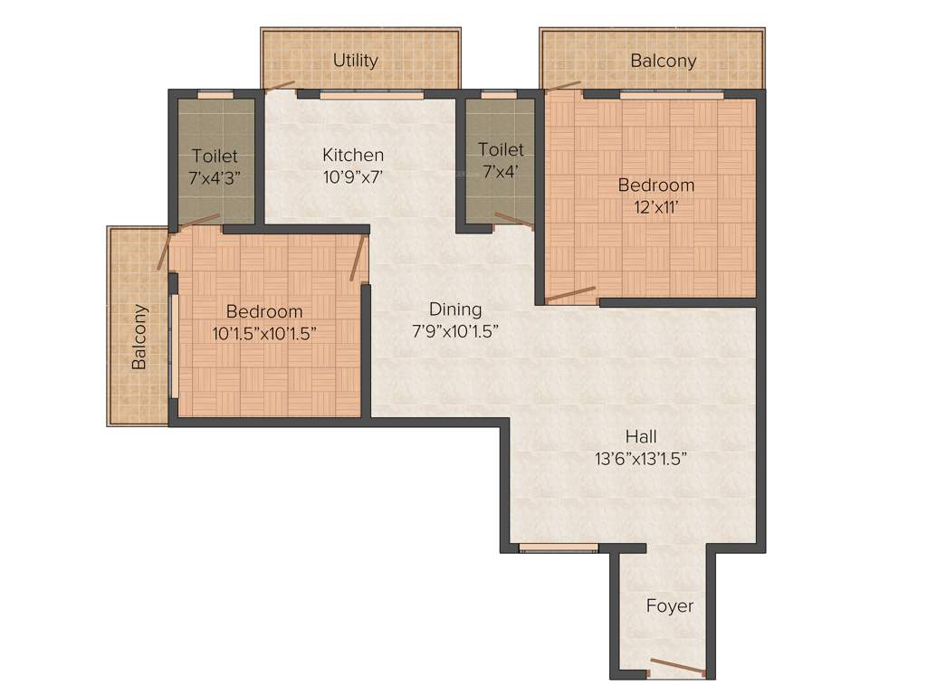 Sree Guru Prasanna (2BHK+2T (1,040 sq ft) 1040 sq ft)