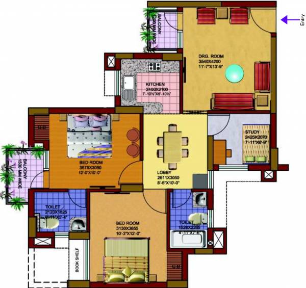 floorPlan of SRS Royal Hills