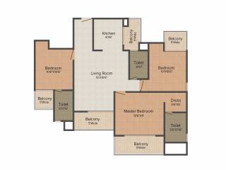 Airwil Golf Green Avenue (3BHK+3T (1,600 sq ft) 1600 sq ft)