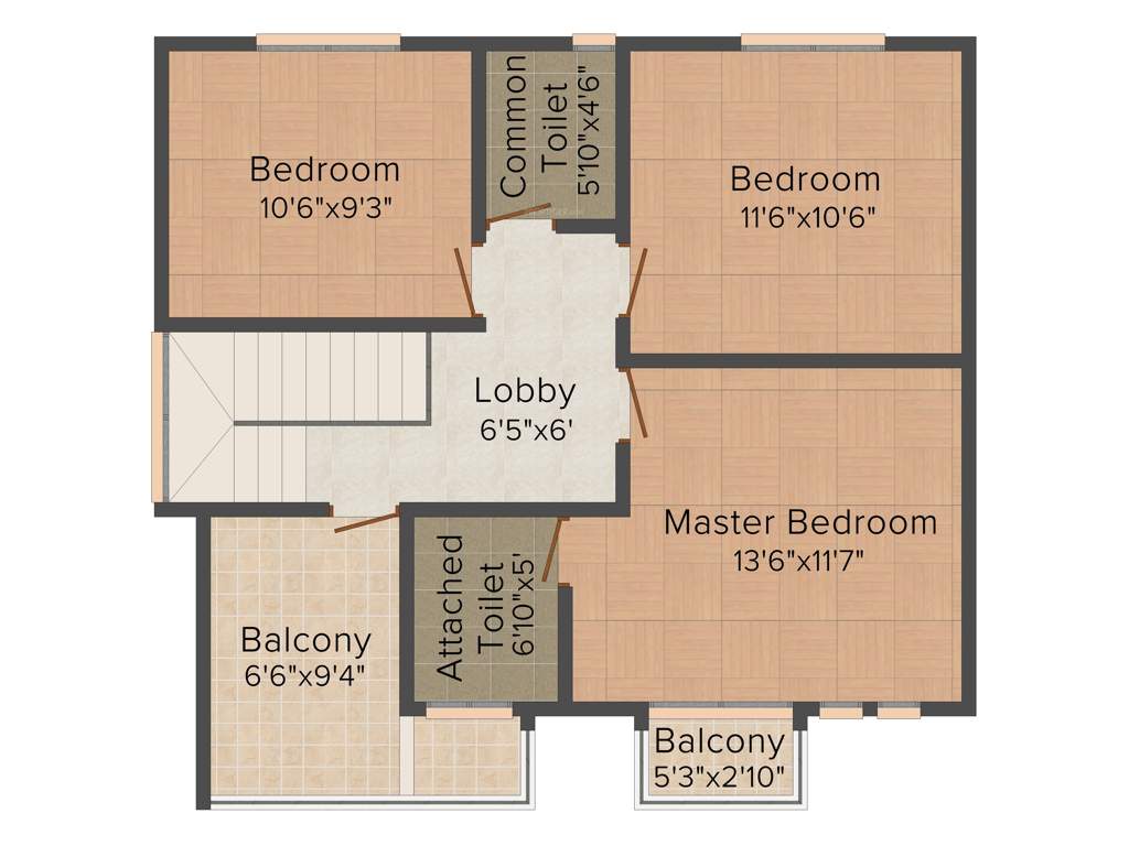 Pacifica San Tropez (4BHK+3T (1,947 sq ft) 1947 sq ft)