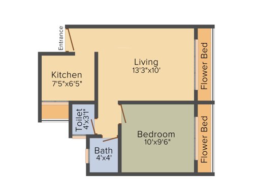 Mango Mango 16 (1BHK+1T (665 sq ft) 665 sq ft)