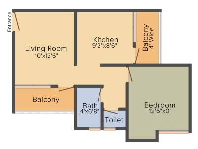Shivam Dwarka (1BHK+1T (620 sq ft) 620 sq ft)