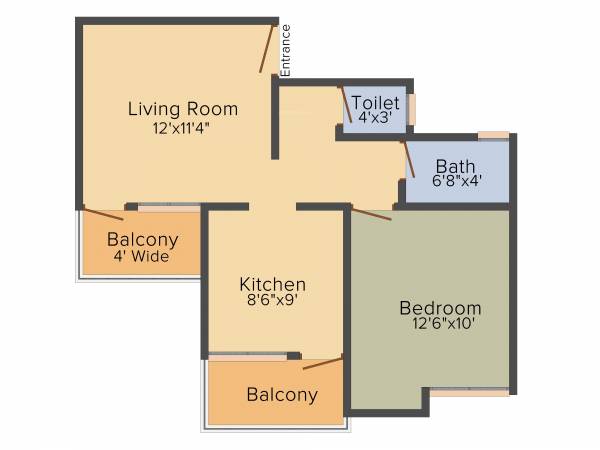 Shivam Dwarka (1BHK+1T (644 sq ft) 644 sq ft) Shivam Dwarka (1BHK+1T (644 sq ft) 644 sq ft)