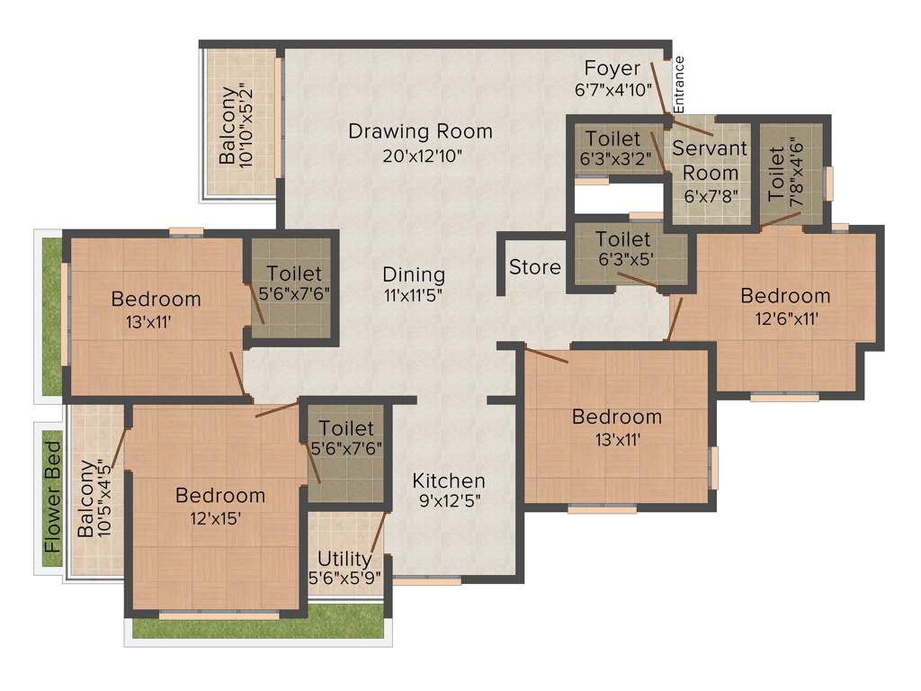 Venus Venus Pahel (4BHK+4T (2,502 sq ft) + Servant Room 2502 sq ft)