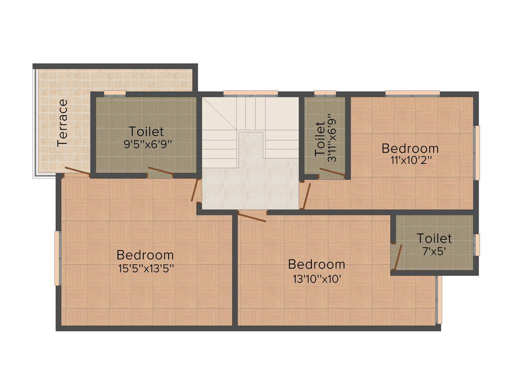 Pacifica Casa Lake Side (4BHK+4T (1,286 sq ft) 1286 sq ft)